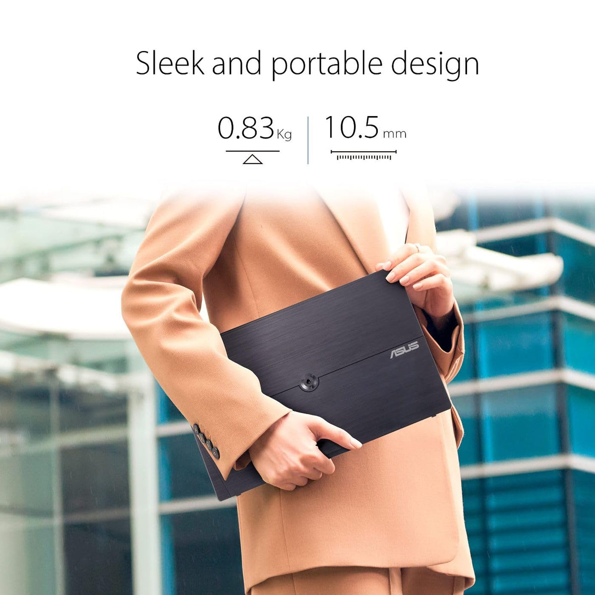 ASUS ZenScreen MB16ACV ultra-slim portable design for travel