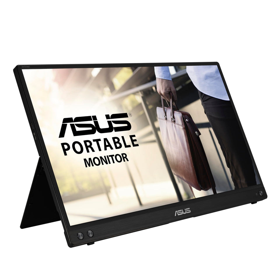 ASUS ZenScreen MB16ACVR front view showing portable full HD display for on-the-go work