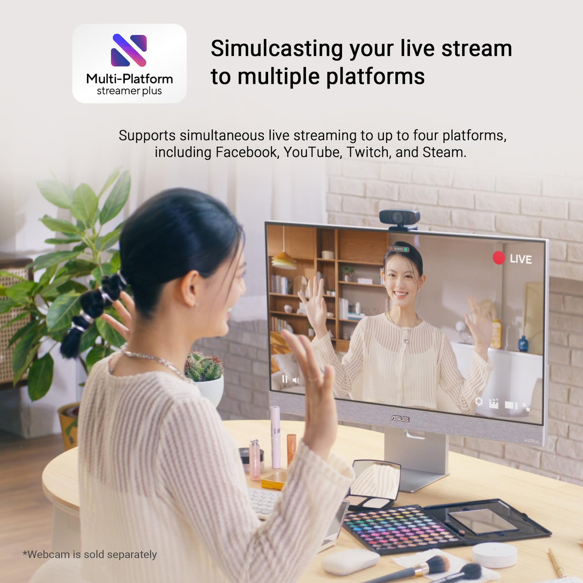 MS27UC Google TV dashboard for streaming and app recommendations on the desk.