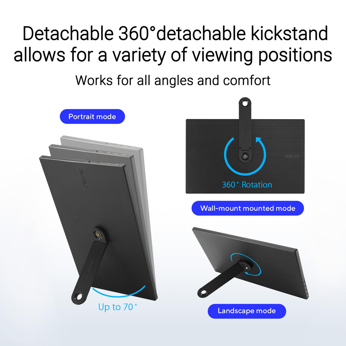 ASUS ZenScreen 360-degree kickstand offers versatile viewing angles