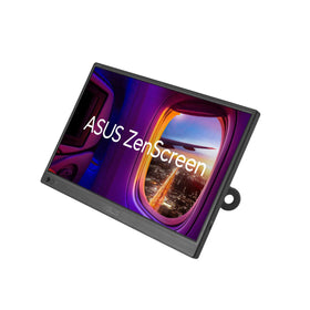 ASUS ZenScreen used at a café workstation boosting productivity on the go