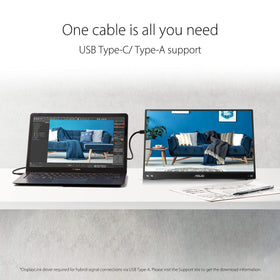 ASUS ZenScreen MB16ACV Eye Care with Flicker-free and Low Blue Light reduces eye strain