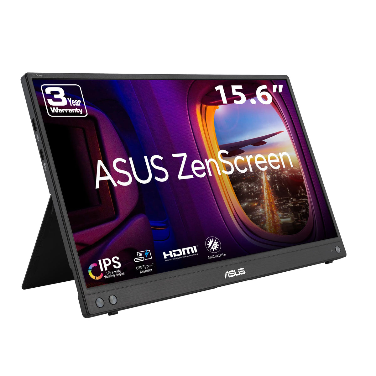 ASUS ZenScreen MB16AHV ultra-light profile for effortless travel.