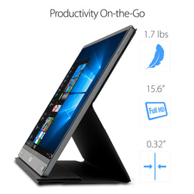 ASUS ZenScreen smart cover supports auto-rotation for portrait or landscape use