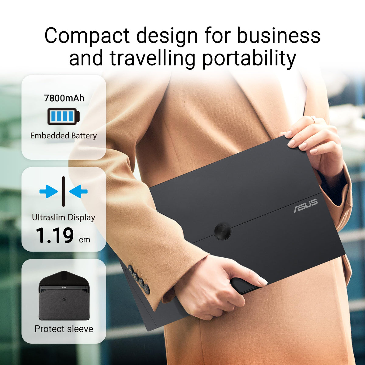 ASUS ZenScreen Touch 10-point touch enables quick gestures