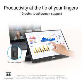 ASUS ZenScreen Touch built-in 7800mAh battery powers extended use