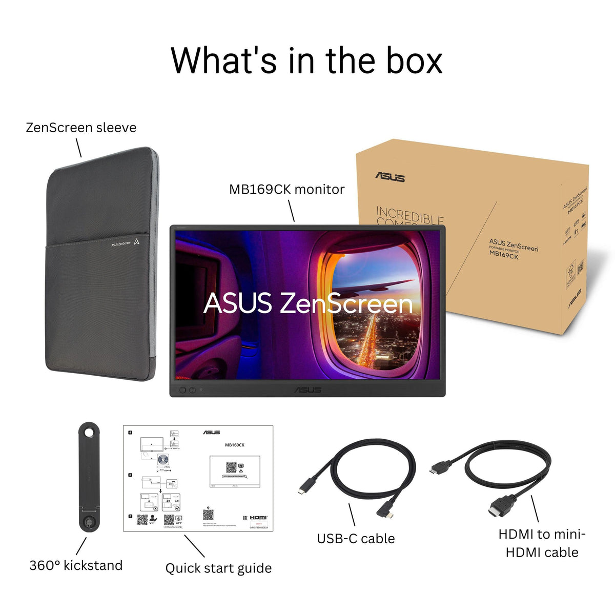 ASUS ZenScreen mounted on a tripod for flexible setups and improved viewing angles