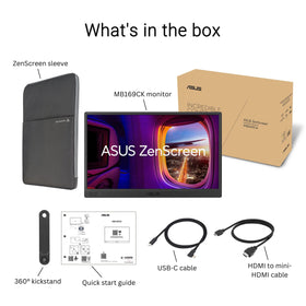 ASUS ZenScreen mounted on a tripod for flexible setups and improved viewing angles