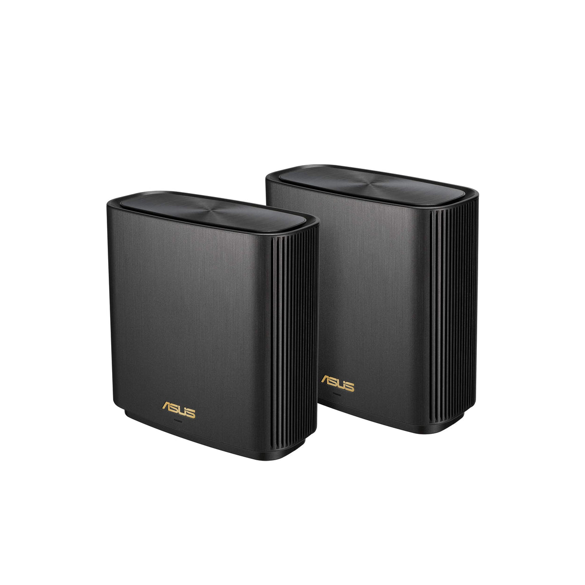 ASUS ZenWiFi AX XT8 pack front view shows strong mesh coverage for the whole home.