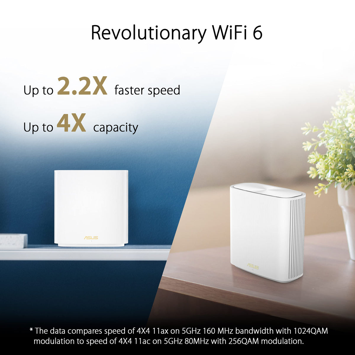 ASUS ZenWiFi XD6 satellite unit boosting signal to all rooms.