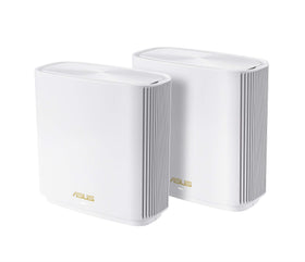 ASUS ZenWiFi XT9 two-pack front view for wide home coverage.
