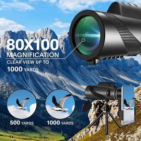 ASxmhGo monocular phone adapter enables quick photo capture from distant subjects.