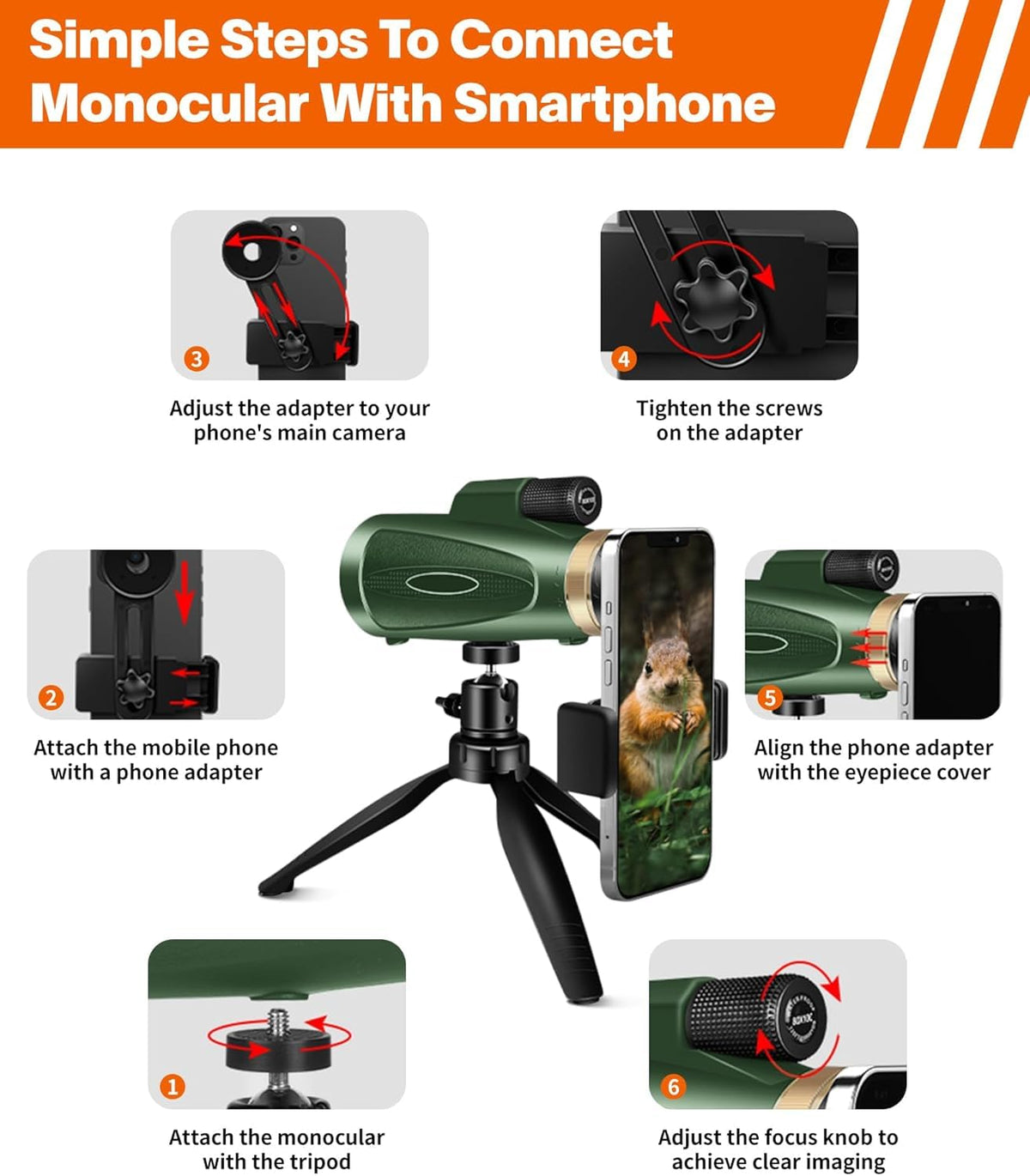 ASxmhGo objective lens close-up highlighting 100mm glass — brighter image transmission