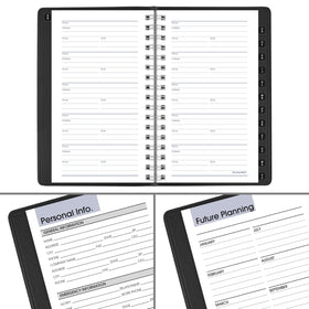 AT-A-GLANCE twin-wire binding provides secure pages and snag resistance.