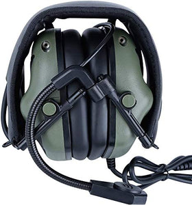 ATAIRSOFT headset connected to PTT and radio to illustrate compatible team communications