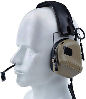 ATAIRSOFT headset worn in airsoft game demonstrating hands-free comms