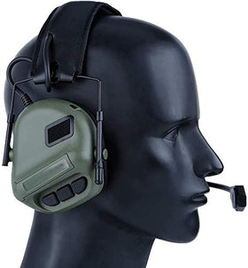 ATAIRSOFT headset worn on model to show size and fit for secure on-head use