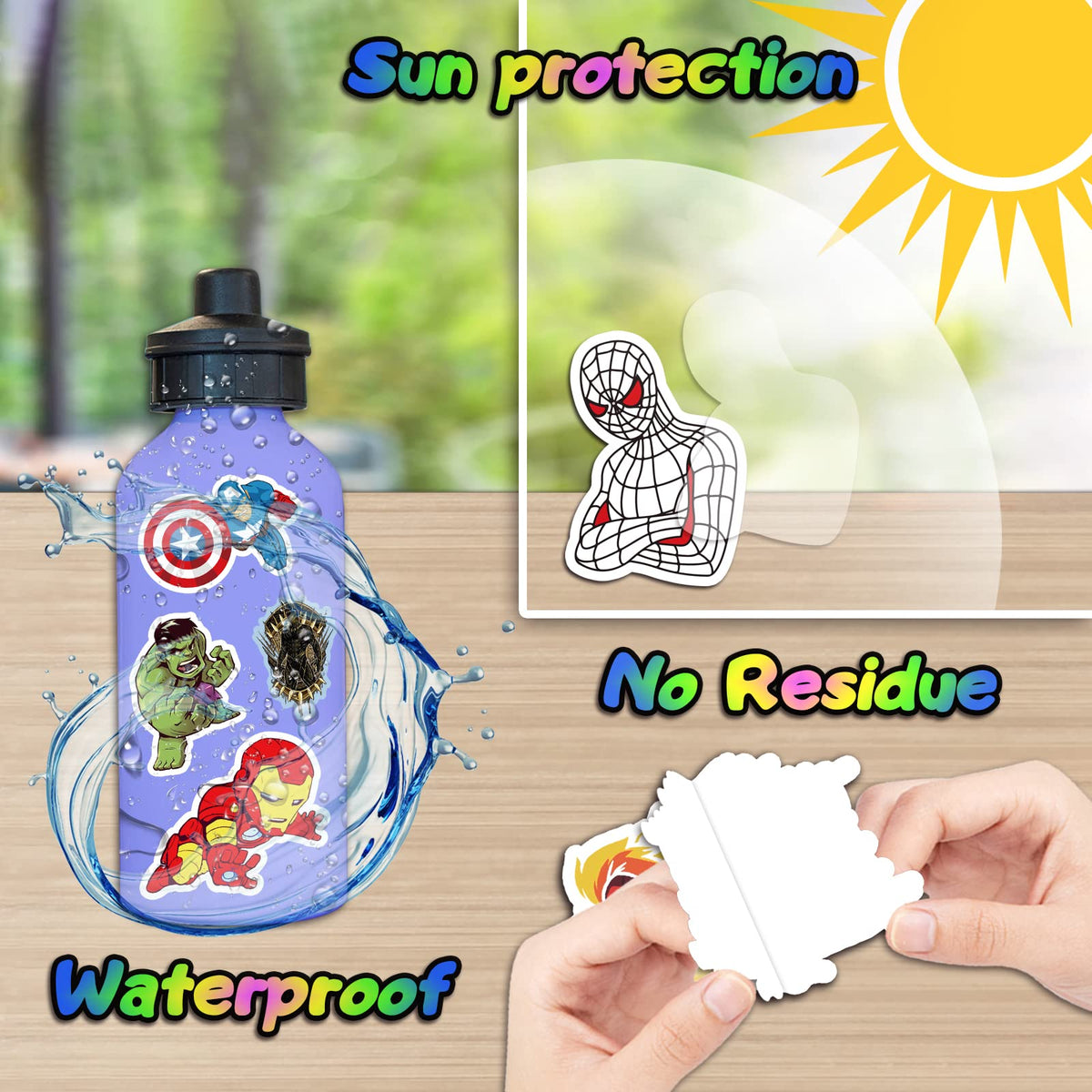 Ataqus hero stickers for laptop decoration with vivid colors and sharp detail