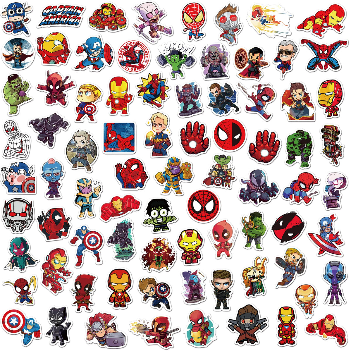Ataqus sticker set for skateboard, guitar, and more, easy to apply