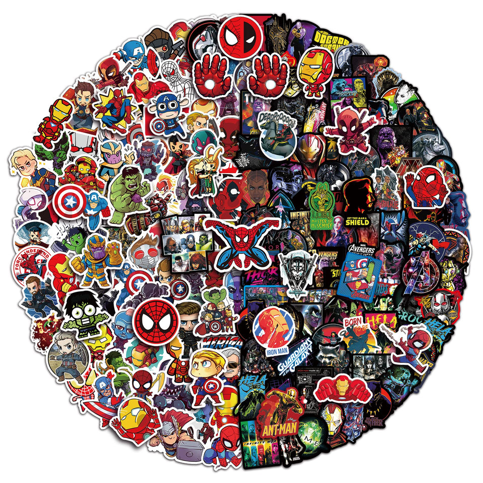 Ataqus Teens Hero Stickers 200pc pack for laptops and gear with versatile decorating