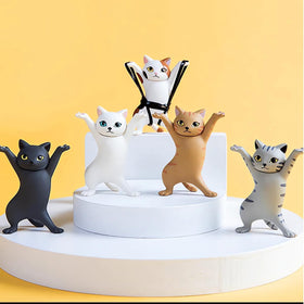 ATHAND anime raising hands cat model brings whimsy to home office decor.