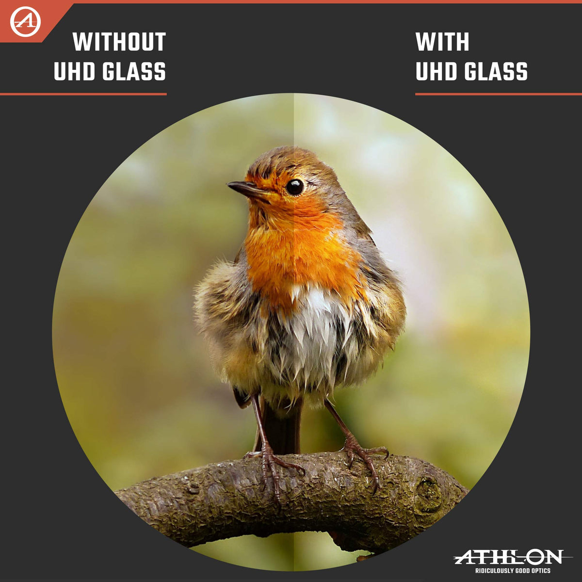 Athlon Optics Midas UHD argon purge close-up highlighting waterproof performance.