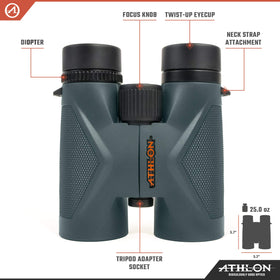 Athlon Optics Midas UHD wide field of view for rapid scanning.