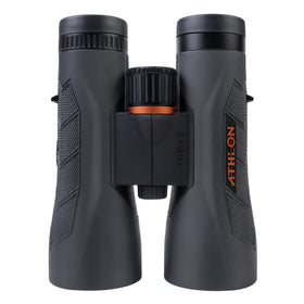 Athlon Optics Midas G2 UHD binoculars side view showing rugged, lightweight magnesium chassis for outdoor use.