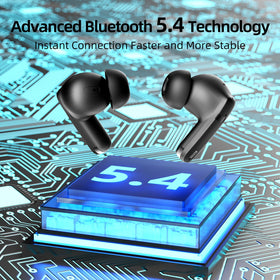 Athongl touch controls on earbuds provide quick music and call management.