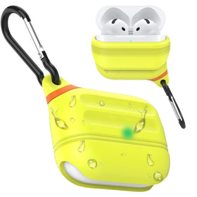 ATIMIRA AirPods 4 capless design case showing secure closure for on-the-go use