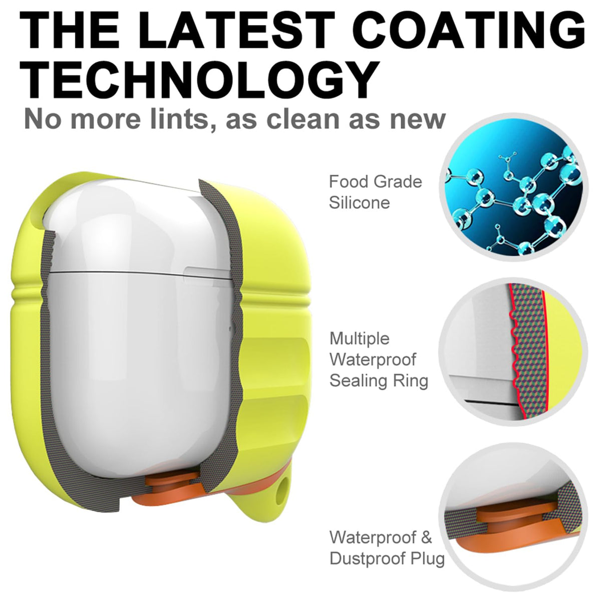 ATIMIRA AirPods 4 glow night glow yellow highlights visibility in low light