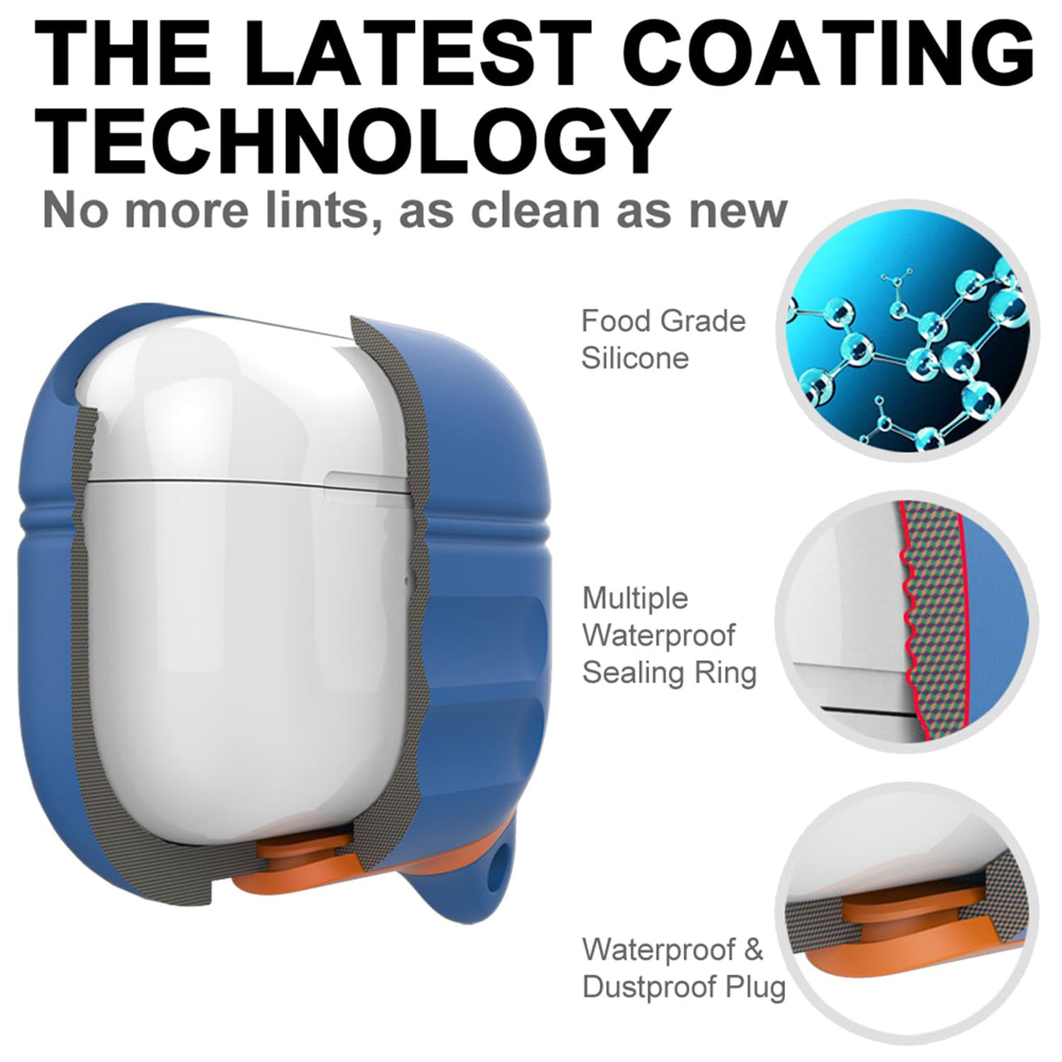 ATIMIRA AirPods 4 case carries with you thanks to a durable clip.