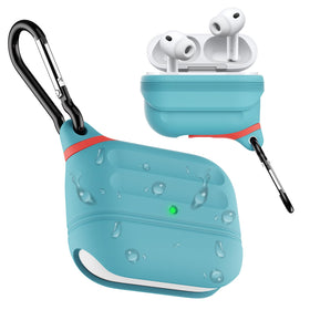 ATIMIRA front view sky blue case showing complete protection and style
