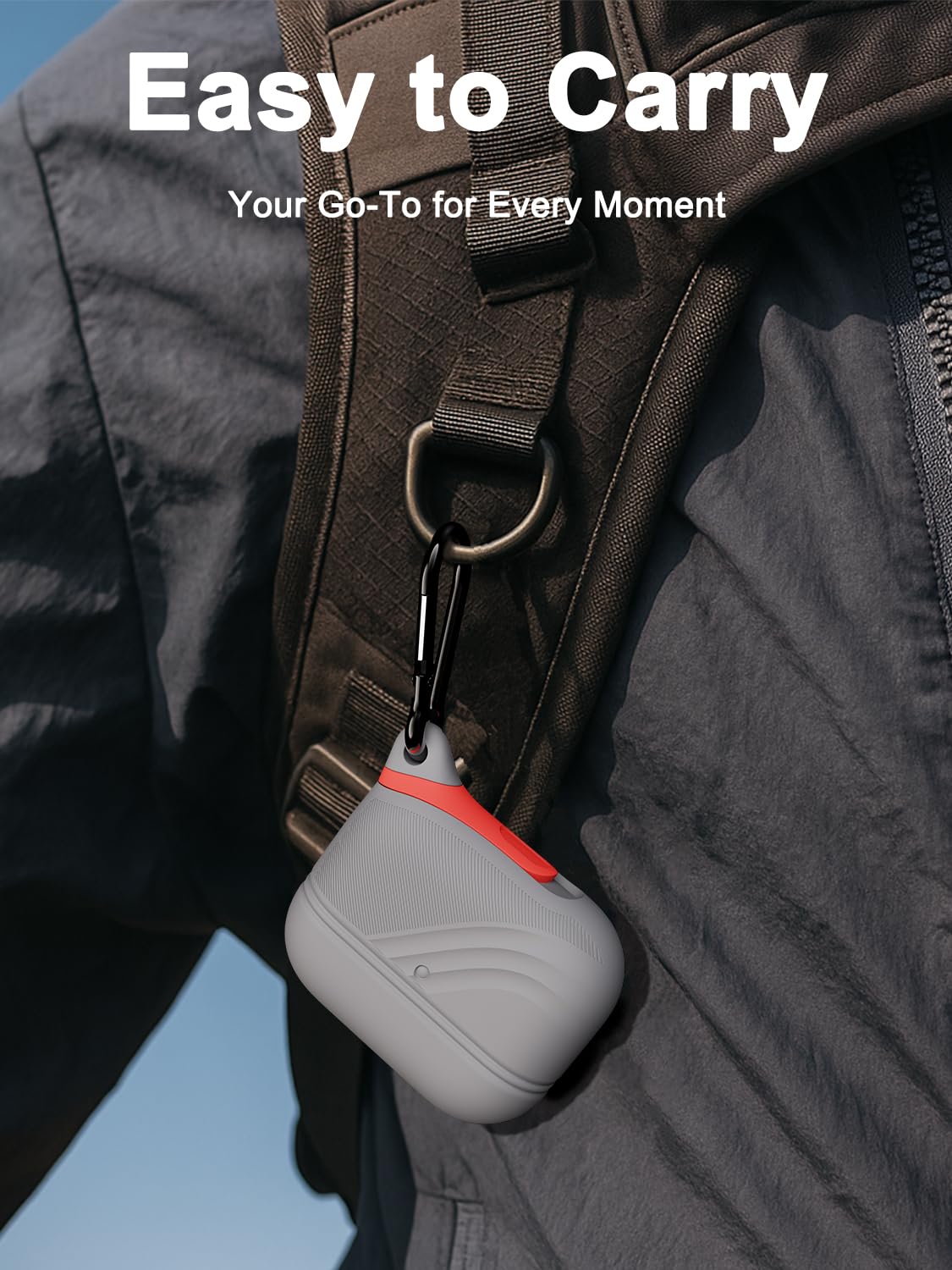 ATIMIRA case in pocket to show compact scale and everyday portability