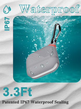 ATIMIRA case with metal carabiner clipped to bag for convenient carrying