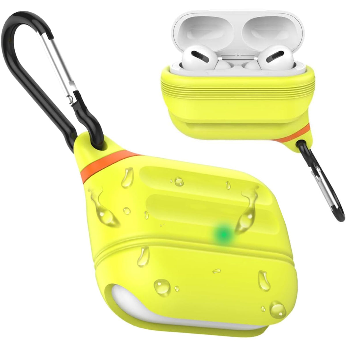 ATIMIRA AirPods Pro 2 case with capless design for secure one-handed use