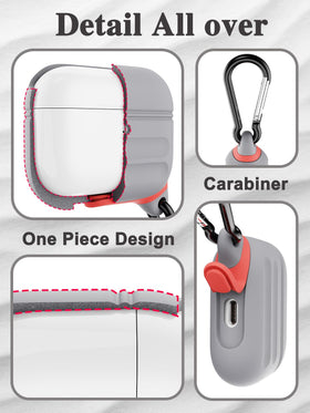 ATIMIRA charging port cover detail showing waterproof seal benefit