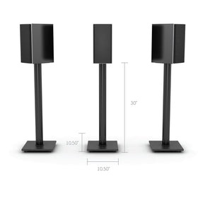 Atlantic bookshelf speaker stand in steel construction supporting up to 20 lbs