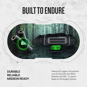 ATN Binox 6 Dual magnesium housing with IP67 protection for rugged use.