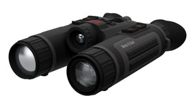 ATN Binox 6 Dual thermal view highlighting heat signatures through brush