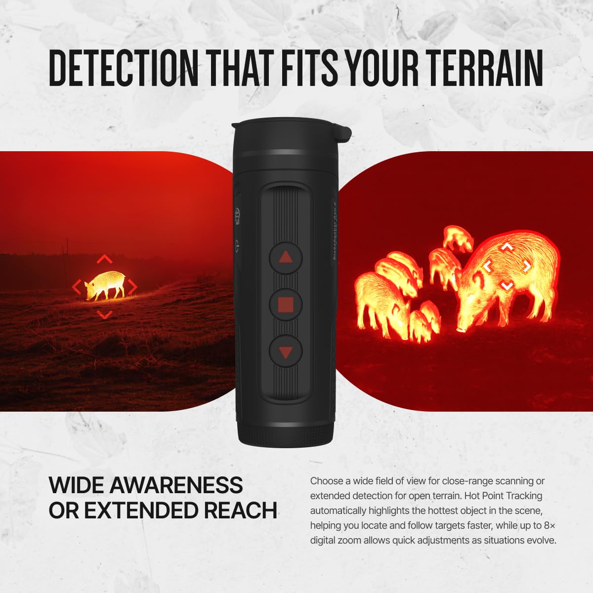 ATN BlazeSeeker 6 OLED display provides crisp heat imagery in low light conditions