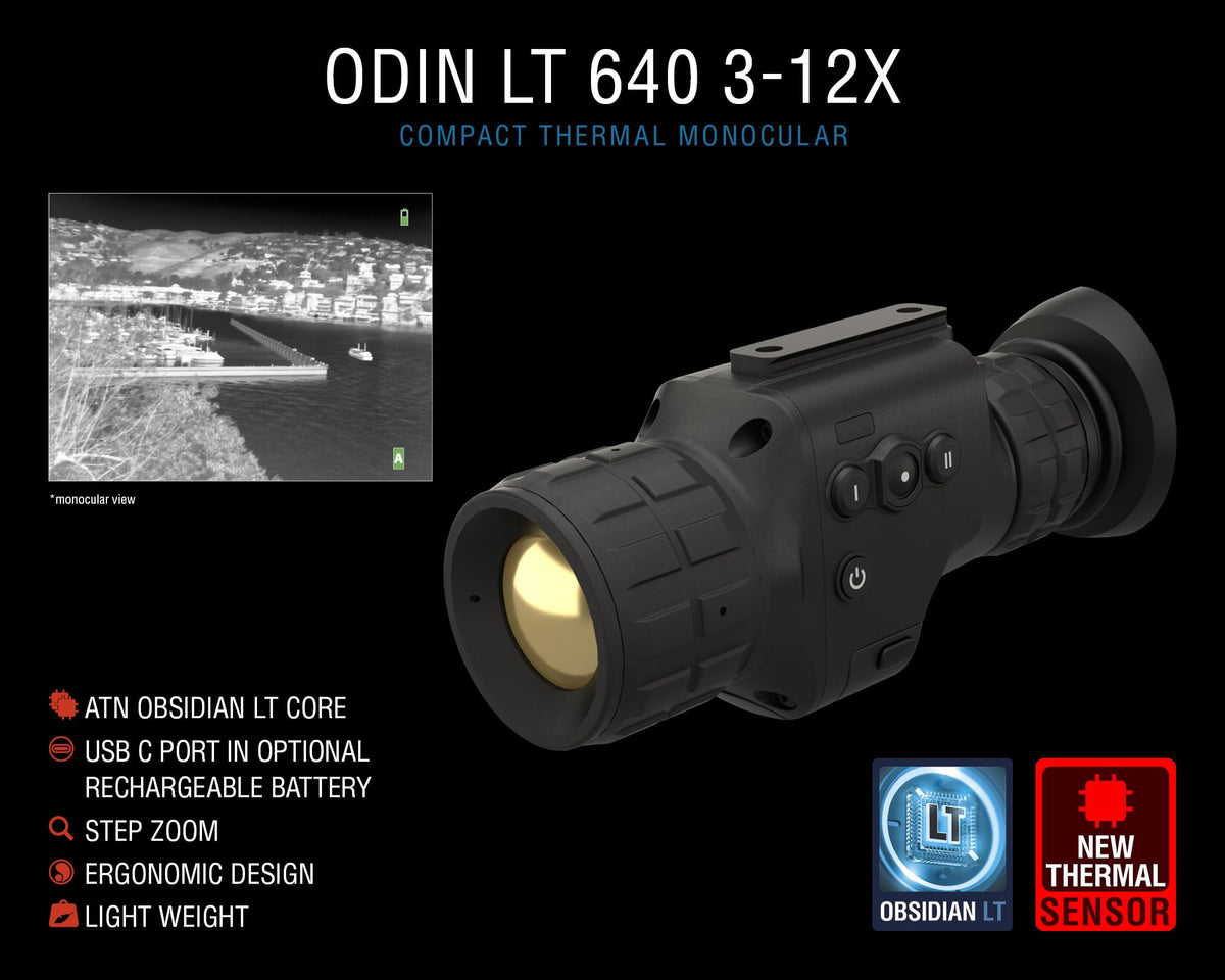 ATN Odin LT handheld ergonomic design enables flexible field use.