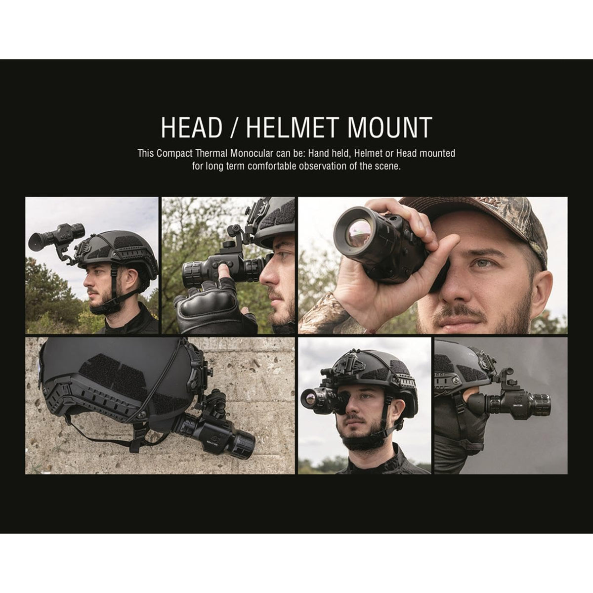 ATN Odin LT versatile mounting options enable hands-free use.
