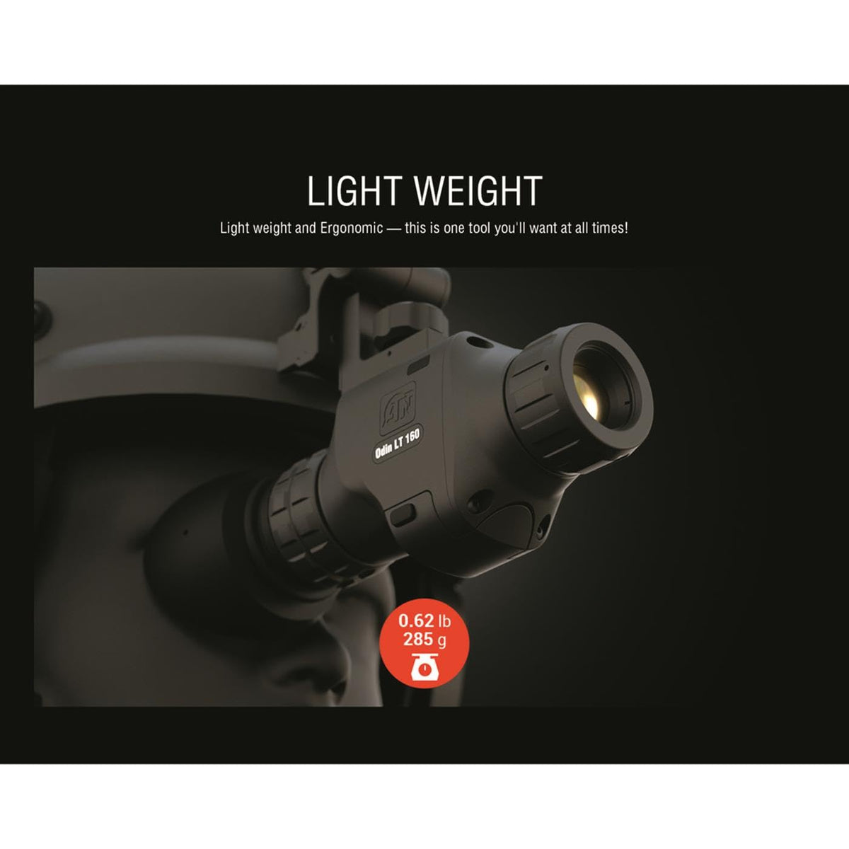 ATN Odin LT one-handed ergonomic design for easy handling.