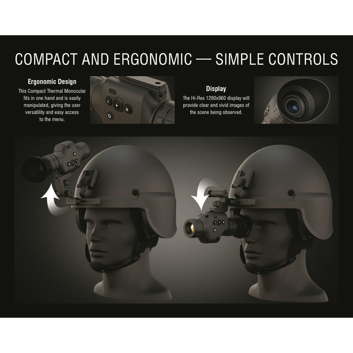 ATN Odin LT wearable-view monocular for long sessions.