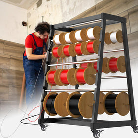 ATOLS off-floor design keeps spools organized on the workbench.
