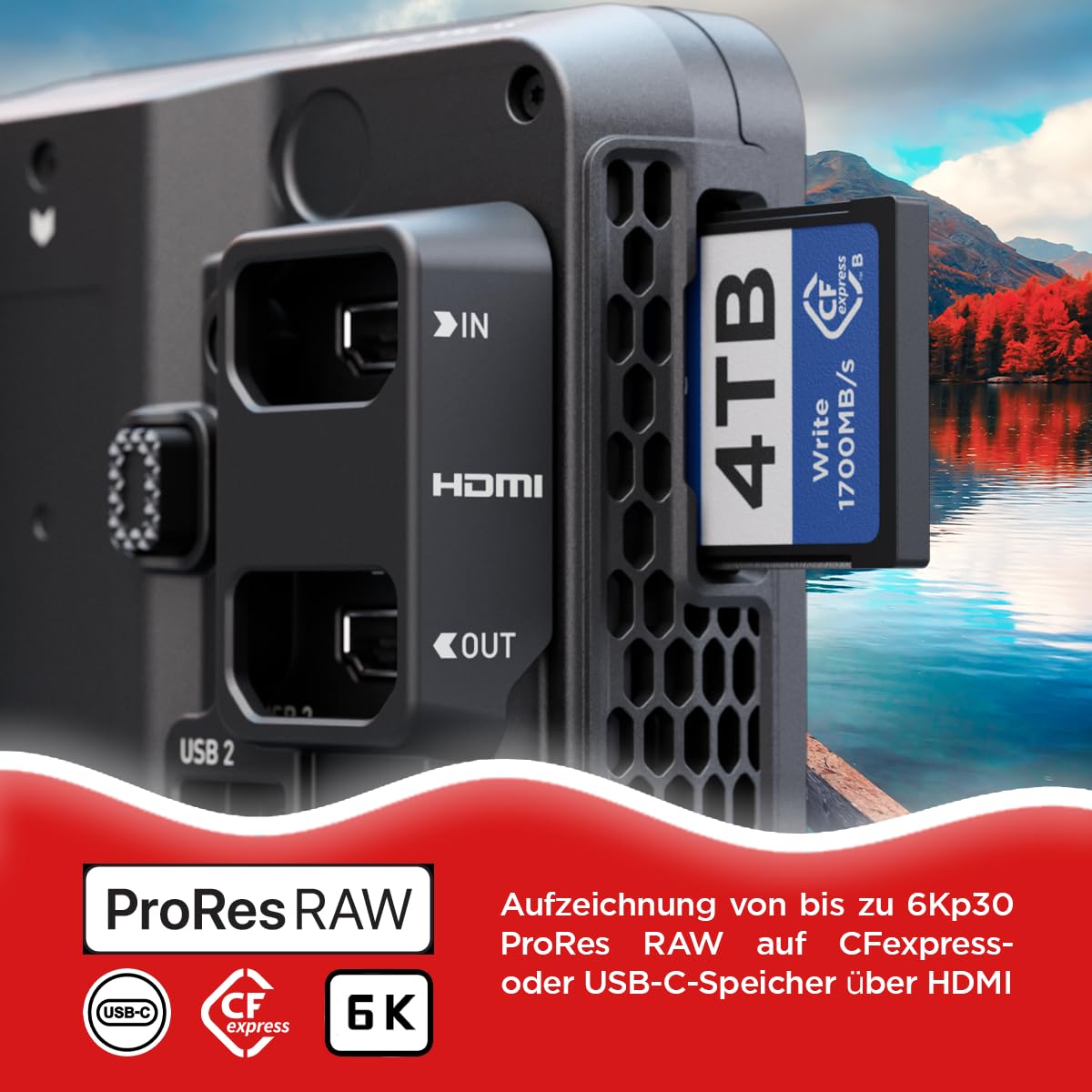 Atomos Ninja RAW monitoring tools including false color and waveform