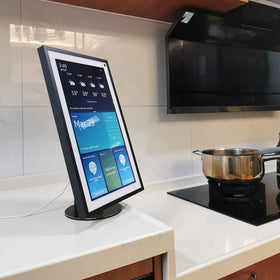 ATOPHK Echo Show 15 on kitchen counter enabling hands free recipe access
