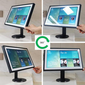 ATOPHK Echo Show 15 rotated view demonstrating easy 360 degree visibility