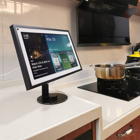 ATOPHK Echo Show 15 side tilt detail illustrating adjustable angle benefit